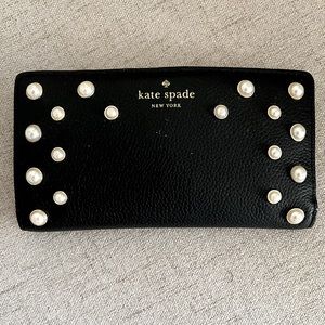 Black with pearls Kate Spade wallet